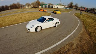 TRACK DAY WITH Porsche (997 turbo, Cayman S, 996 Carrera) | FPV drone