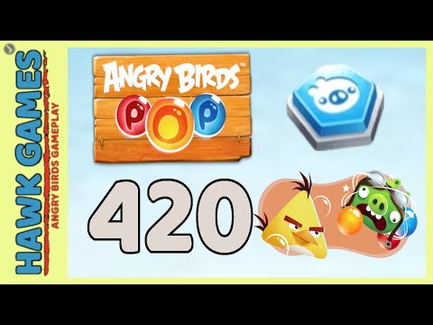 Angry Birds Stella POP Bubble Shooter Level 420 - Walkthrough, No Boosters