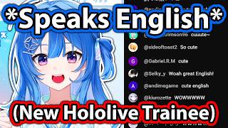 New Hololive Trainee Rirara Speaks PERFECT ENGLISH and Surprised Chat 【Hololive】