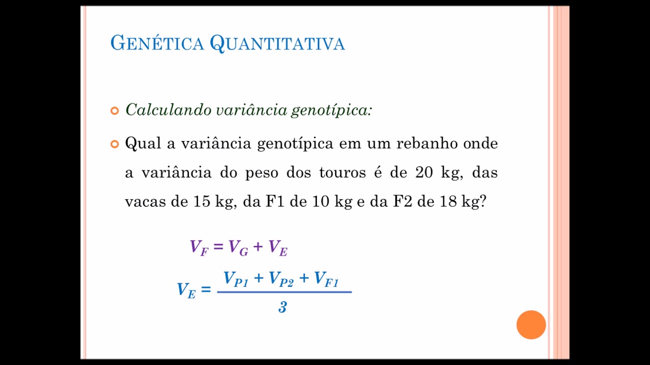Genética quantitativa - resolvendo alguns exercícios