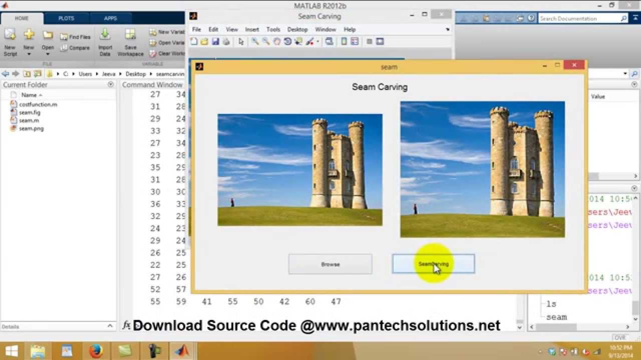 Matlab Code for Seam Carving