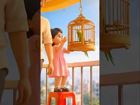 Kya Bachi ne sahi Kiya 😳🥰 ll #parrot vala video 🦜😍 #parrots #parrot ki kahani #bird #birds #Shorts