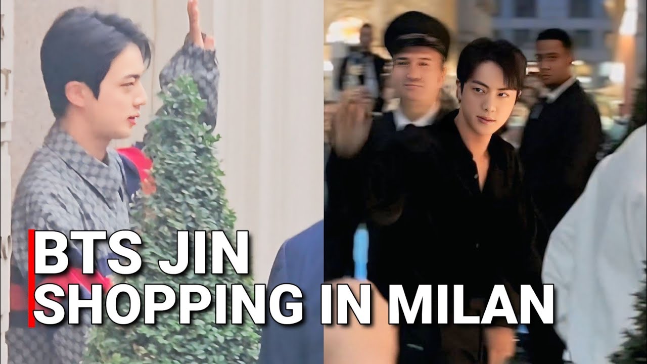 BTS Jin Shopping At Gucci Store in Milan | Jin 진 in Milan Fashion Week 2024