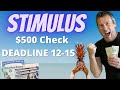 STATE STIMULUS 500 CHECKS Second Stimu