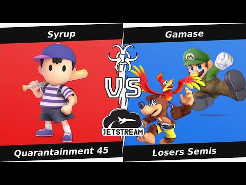 Quarantainment 45 Losers Semis - Syrup (Ness) Vs. Gamase (Banjo, Mario) Smash Ultimate - SSBU
