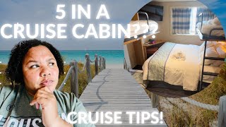 5 People inside a cruise cabin? YES! Sleep, Shower, and S***!!!
