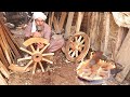 Making A Wooden Hand Cart Wheel With Amazing Skills