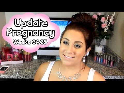 Pregnancy Q&A ♥ Weeks 34-35 | Name Reveal? Contractions, Stretch Marks & MORE!! Video