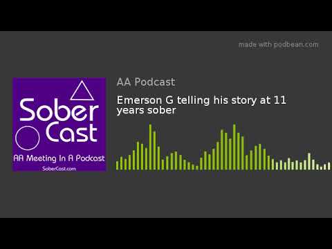 Emerson G telling his story at 11 years sober