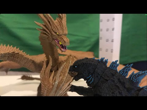 Godzilla 2014 Vs King Ghidorah 2019 Stop Motion Animation