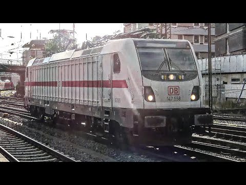 Trains at Aachen Hbf Station (4K)