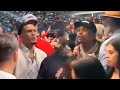 DAVID BENAVIDEZ & JERMALL CHARLO GET INTO IT! BOTH EXCHANGE WORDS AT SPENCE FIGHT RINGSIDE