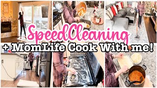 SPEED CLEANING 2022 + COOK WITH ME! // WORKING MOM LIFE ROUTINE // SPEED CLEANING MOTIVATION