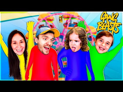 BATALHA NA RODA GIGANTE DO GANG BEASTS - Família Brancoala Games