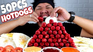 50PCS HOTDOGS + 10 EGGS + FRIED RICE | MUKBANG PHILIPPINES