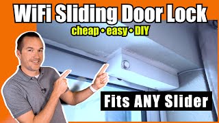 DIY Smart WiFi Sliding Glass Door Lock for $50!  Universal Fit. Fun DIY Project.