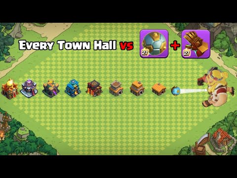Spiky Ball + Giant Gauntlet vs Every Town Hall - Clash of Clans