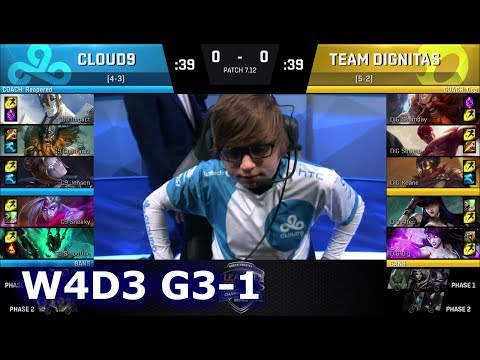 Cloud 9 vs Dignitas | Game 1 S7 NA LCS Summer 2017 Week 4 Day 3 | C9 vs DIG G1 W4D3