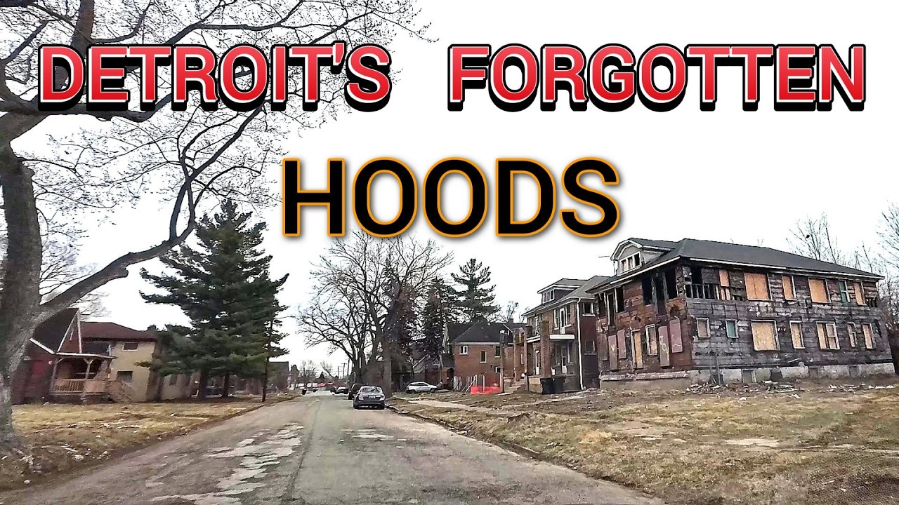 A LOOK AT DETROIT'S EMPTY AND TRASHY HOODS FORGOTTEN BY THE CITY'S COMEBACK/ WIDE ANGLE VIEW