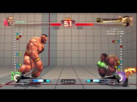 onigiri-kai [Balrog] Vs ouganic777 [Zangief] SSF4 AE 2012 Ranked Matches - PSN