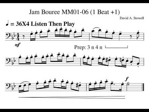 Jam Bouree MM02bc Listen Then Play Tempo 36