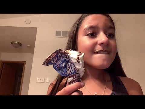 Eating ice cream.   ￼🐰