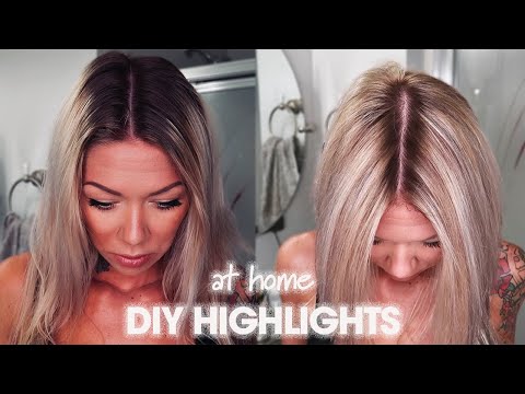 DIY Highlight Hair with Foil- Bleach Blonde Highlights at Home + How to Mix Bleach