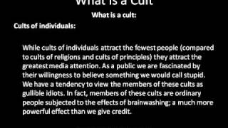 Cults - What is a Cult - Apologetic Answers