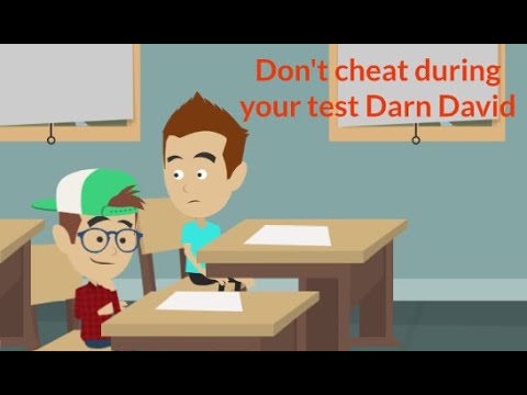 Schummel nicht bei der Prüfung, verdammter David!