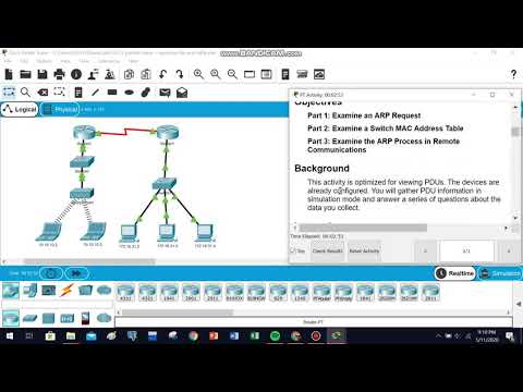 Cisco Packet Tracer - 9.2.9 EXAMINE THE ARP TABLE