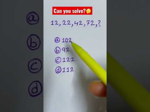 12,22,42,72,? Which number comes after 72? #math #youtube #mathtrick #shorts #learning #tutor