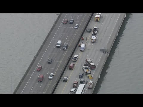 At least 1 killed in car crash on San Mateo Bridge, CHP says; westbound lanes shut down
