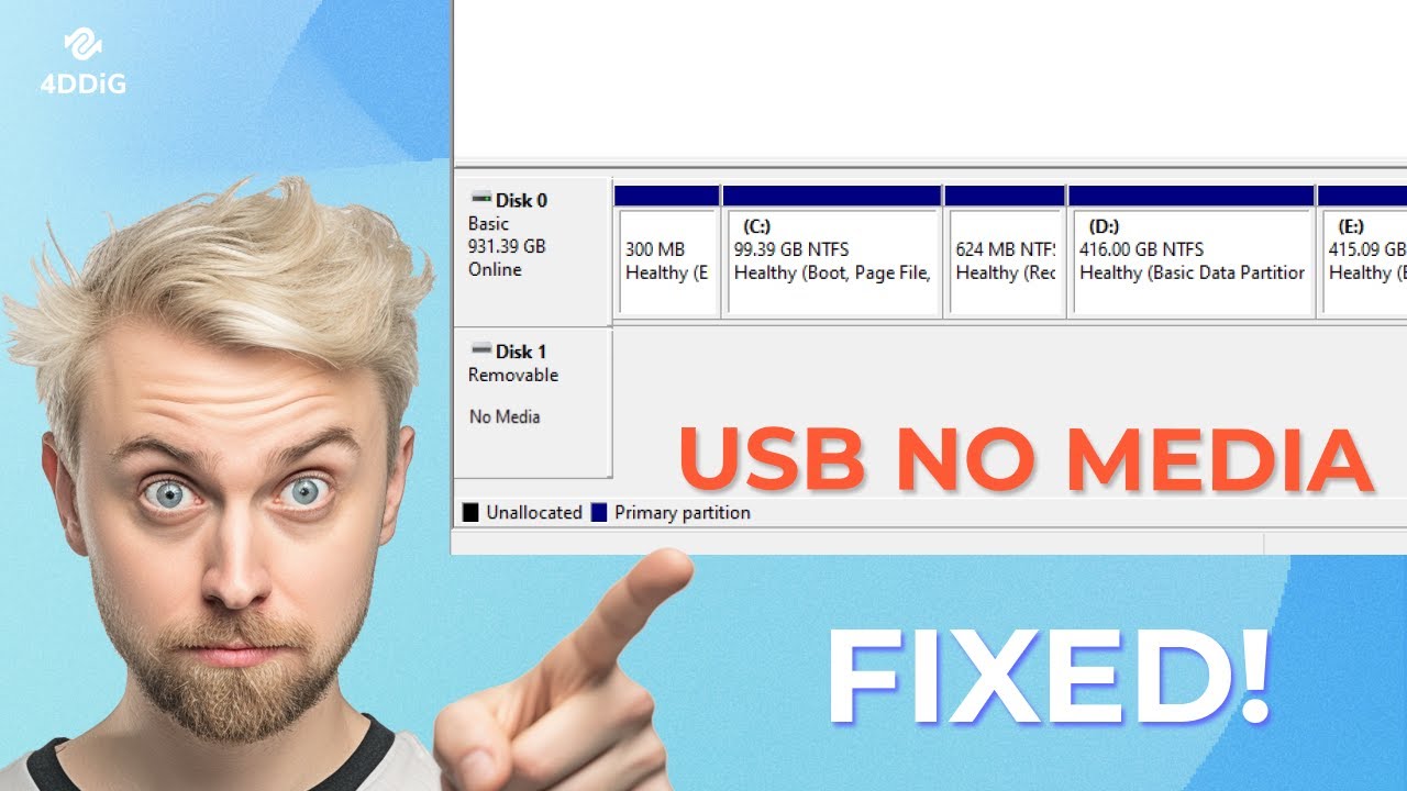 USB Flash Drive No Media?  How to Fix USB Drive No Media Problem - 6 Solutions