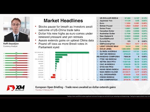 Forex News: 14/02/2019 - Trade news awaited as dollar extends gains