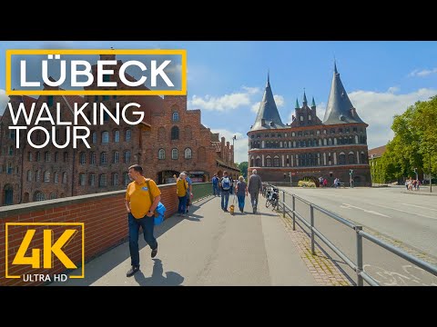 4K LÜBECK - Walking down the Streets of the World Heritage Site - Exploring Cities of Germany