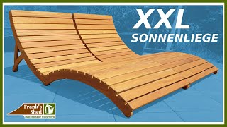 Klappbare XXL Sonnenliege aus Holz bauen | Gartenmöbel selber bauen | Franks Shed DIY