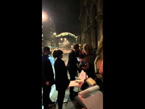 Max Irons with hanging with fans as well