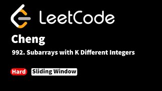 YouTube video 'LeetCode 992. Subarrays with K Different Integers'