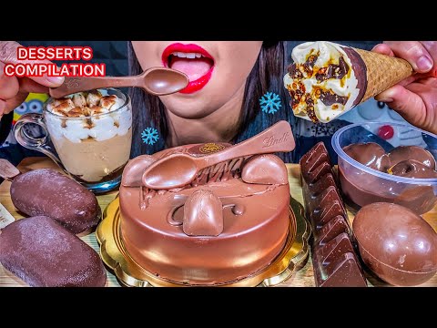 BEST OF STELLA ASMR CHOCOLATE DESSERTS COMPILATION PART 1 MUKBANG MASSIVE Eating Sounds