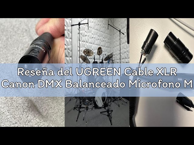 Vídeo relacionado con UGREEN Cable XLR Canon DMX Balanceado Microfono Macho a Hembra para Micrófono Amplificador Altavoz Grabadora Equipo de Sonido Mesa de Mezclas Sistema PA (1 Metro)