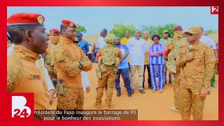 Le camarade commandant Ismaël Sombié présente le barrage de Pô Kapro au Capitaine Ibrahim Traoré