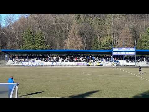 GKS Glinik Gorlice 1-0 Kolejarz Stróże (12 marca 2022) Kibice Glinika "pozdrawiają" kacapa putina