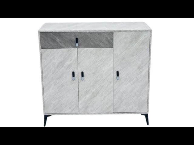 دولاب 3 درفات لون رمادي