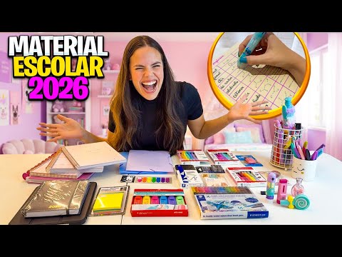 MEU MATERIAL ESCOLAR 2026 COMPLETO!!!