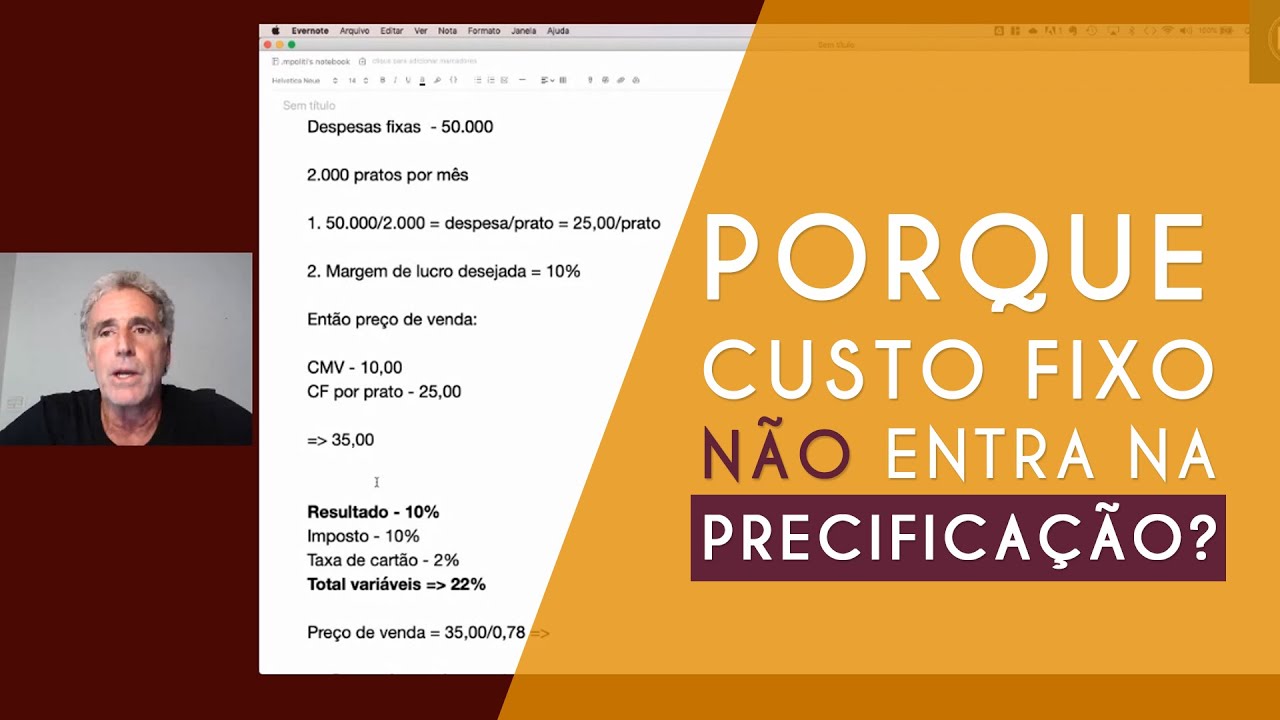 Porque você não deve considerar os seus custos fixos na hora de precificar o MENU