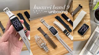 huawei band 9 unboxing and cute straps 🤍