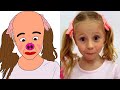 Nastya and Stacy play with edible makeup Drawing Meme | Like Nastya