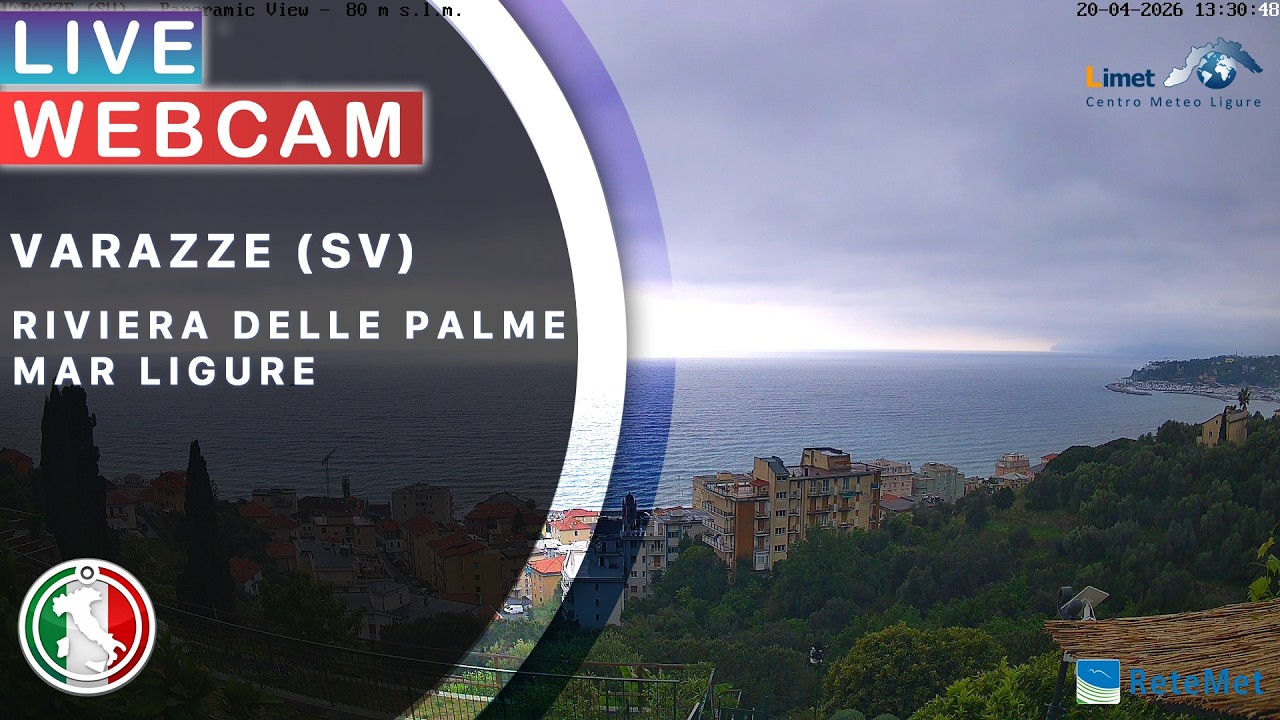 Live webcam view of Varazze Panorama over the Riviera