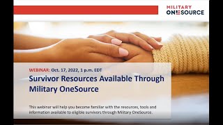 Military OneSource Tools and Resources for Surviving Family Members