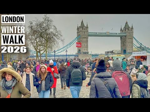 LONDON WALK 2026 London Winter Walking Tour London Tower Bridge to Borough Market 4K HDR